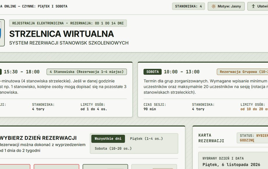 Wirtualna strzelnica w Krynkach udostępnia internetowe rezerwacje