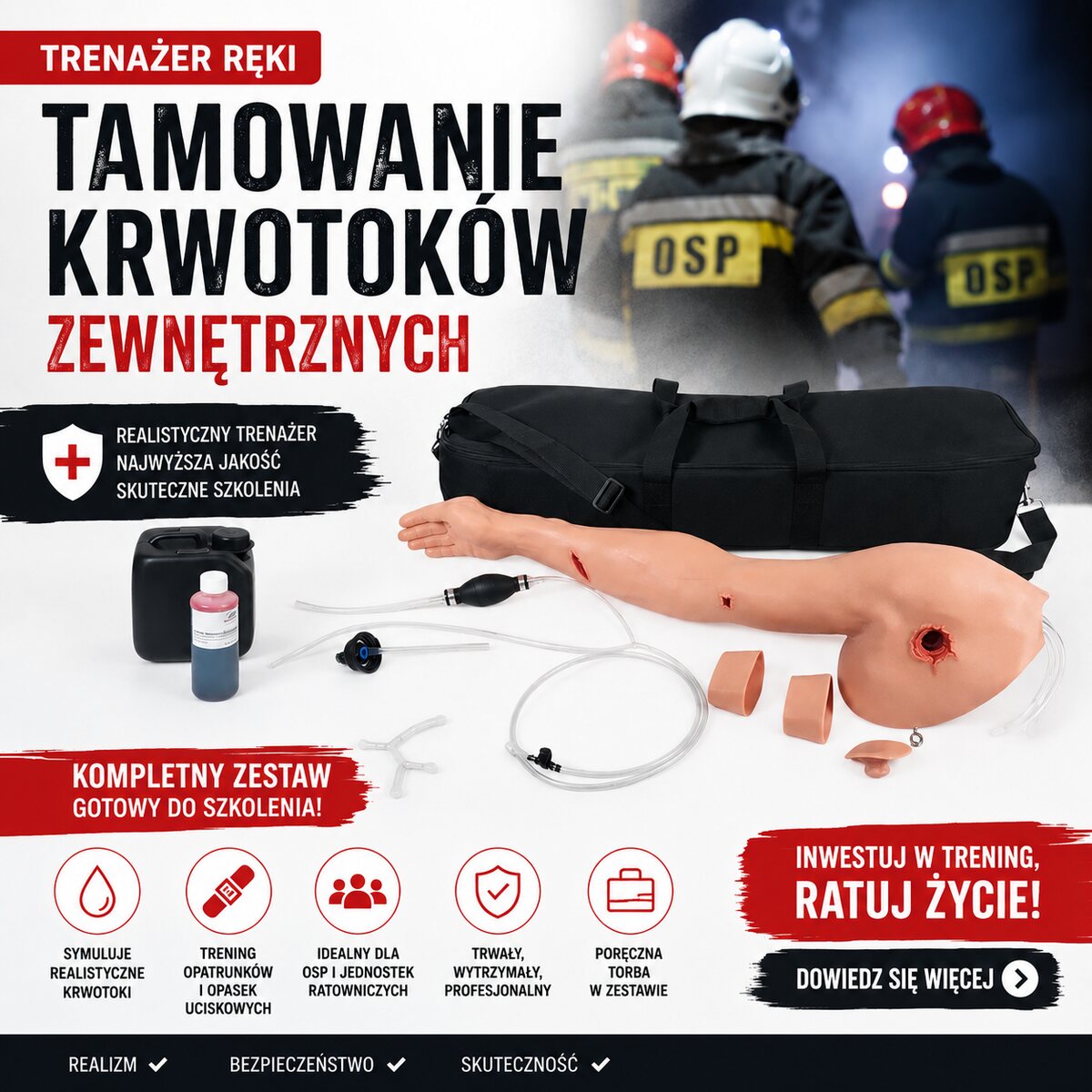 Trenażer ręki: Nowoczesne narzędzie w walce z krwotokami zewnętrznymi