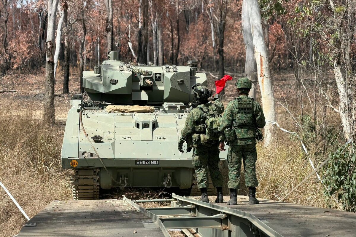 Singapurski batalion bwp Hunter ukończył pierwszą ocenę ATEC
